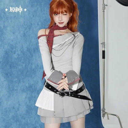 *Preorder* Genshin Impact Childe Tartaglia Theme Slanted Shoulder Long Sleeve Knitted Shirt