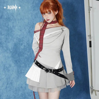 *Preorder* Genshin Impact Childe Tartaglia Theme Slanted Shoulder Long Sleeve Knitted Shirt