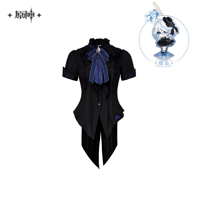 *Preorder* Genshin Impact Furina Theme Slim Fit Long Sleeve Shirt