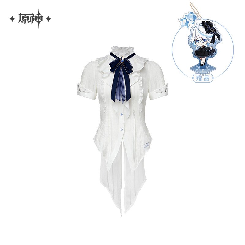 *Preorder* Genshin Impact Furina Theme Slim Fit Long Sleeve Shirt