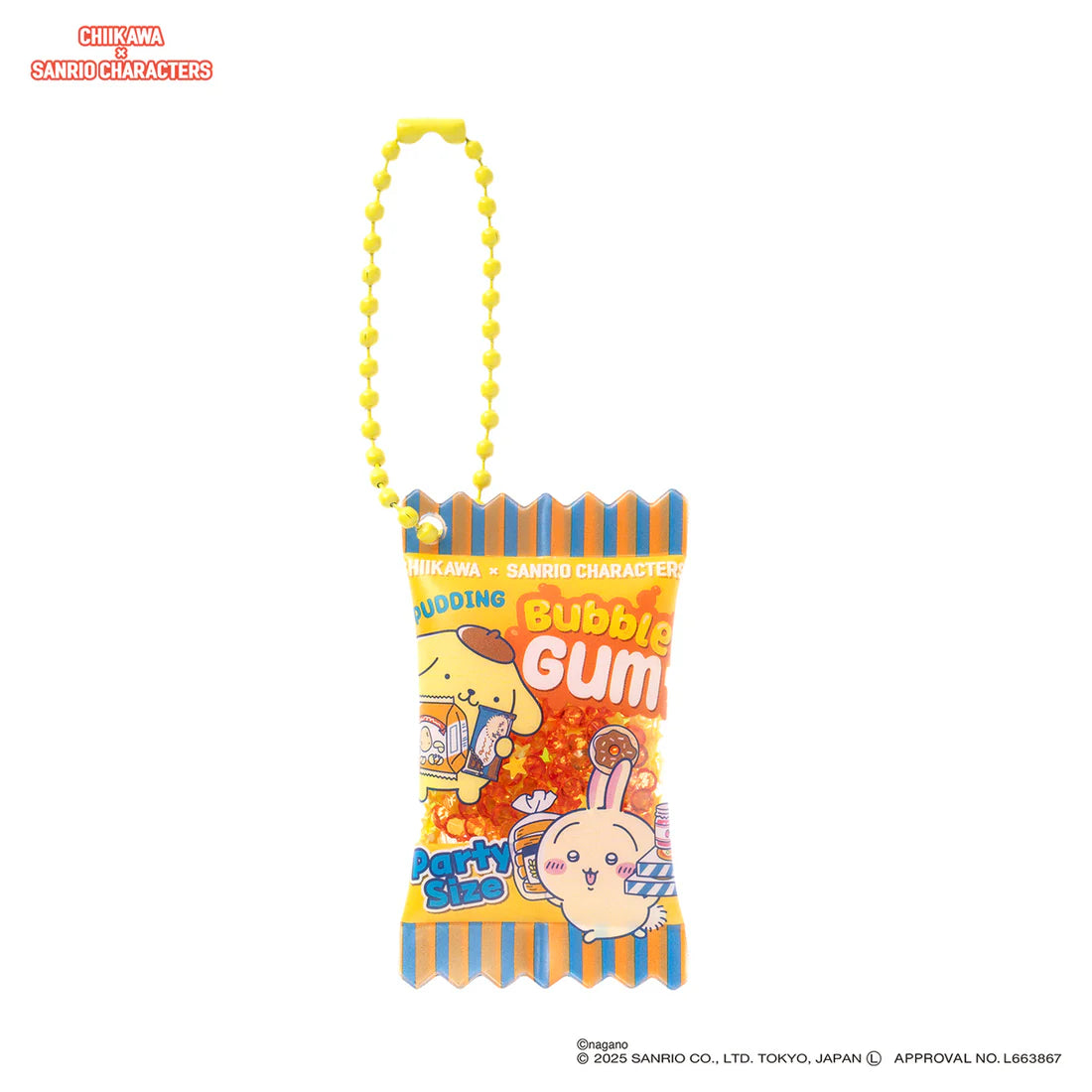 Chiikawa × Sanrio Characters Supermarket Shaka Shaka Snack Keychain