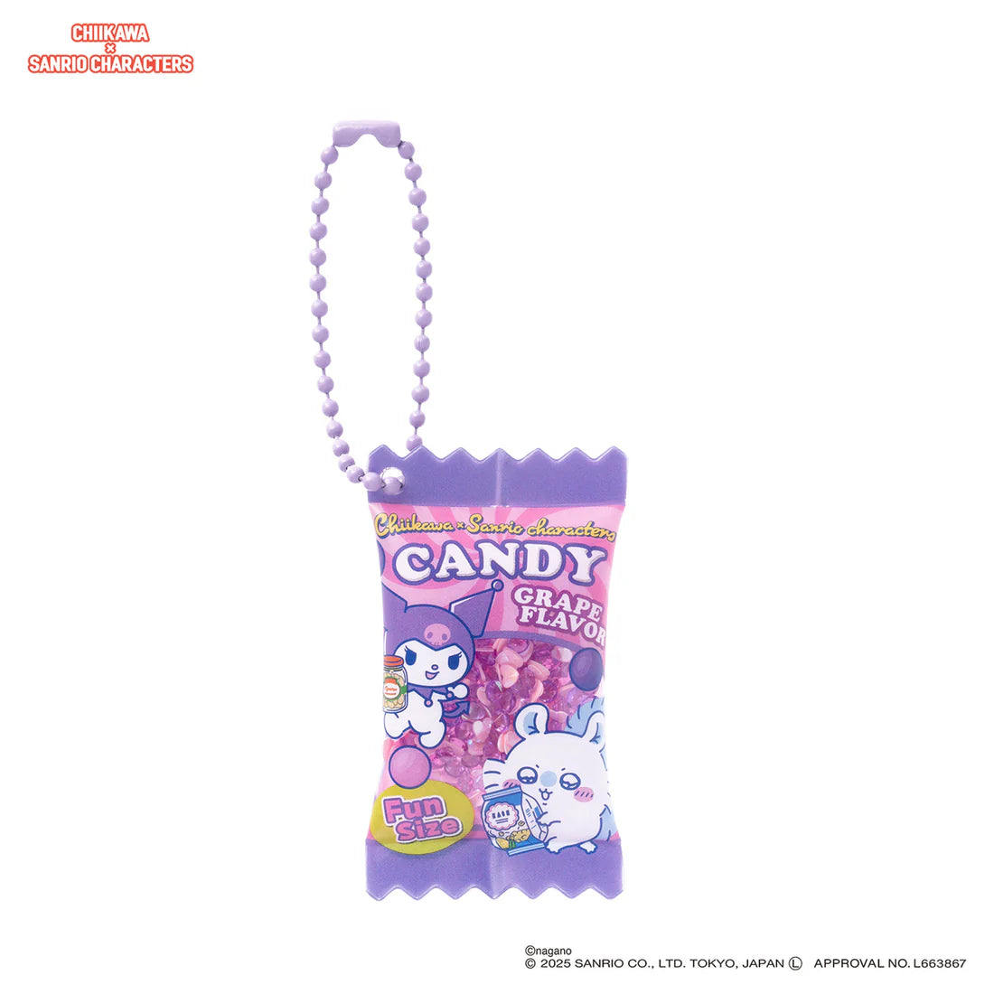 Chiikawa × Sanrio Characters Supermarket Shaka Shaka Snack Keychain
