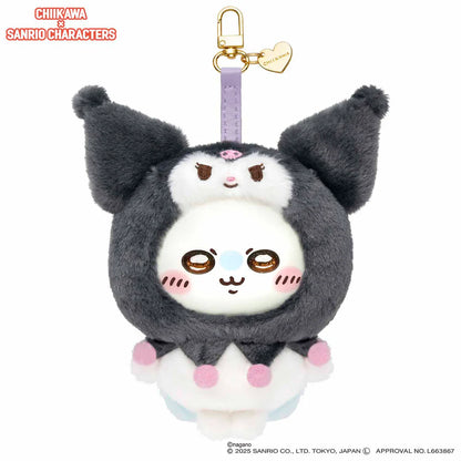 Chiikawa × Sanrio Characters Kiramekko Plush Keychain