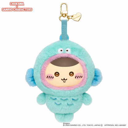 Chiikawa × Sanrio Characters Kiramekko Plush Keychain