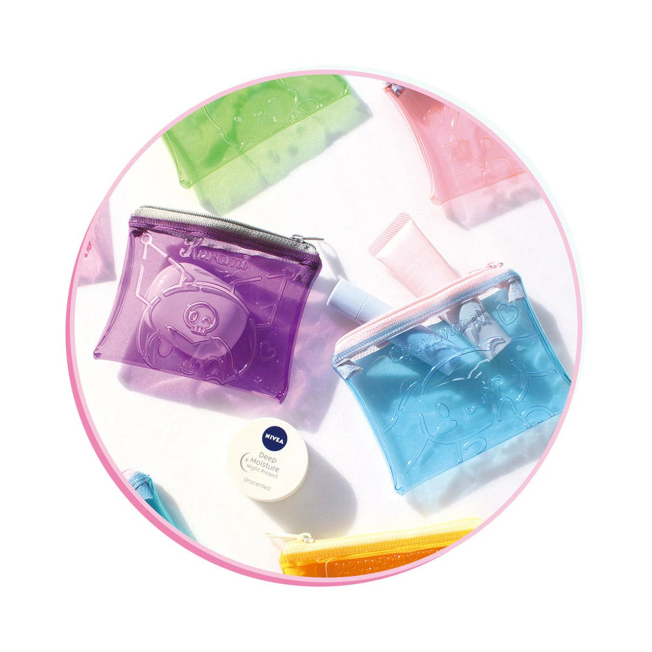Sanrio TD Embossed Clear Pouch Cute Wink (Blind Item)