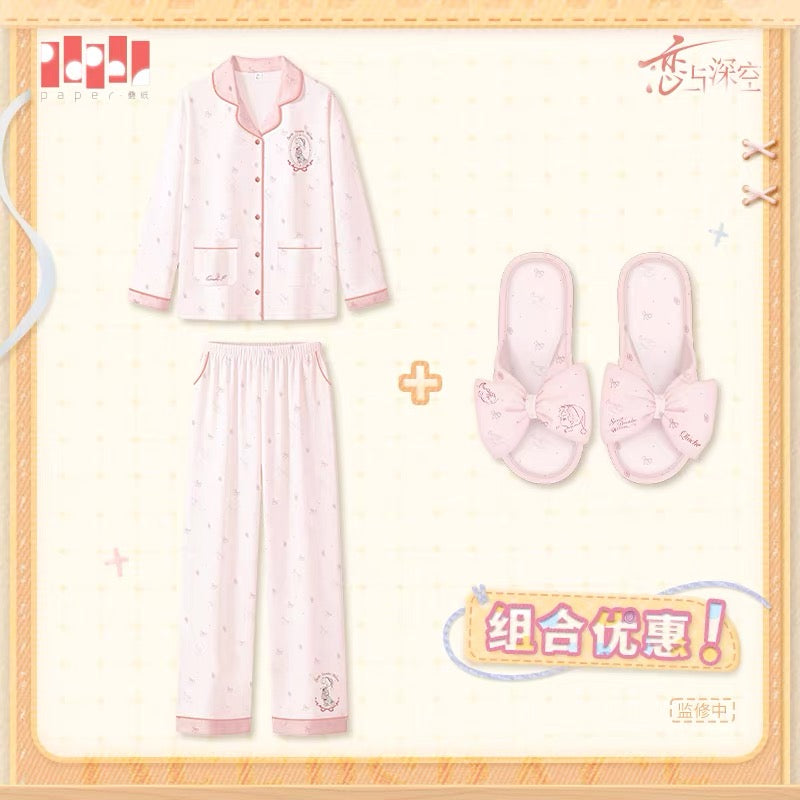 *Preorder* Love and Deepspace Sweet Dreams Woven Series Pajama + Slipper Set