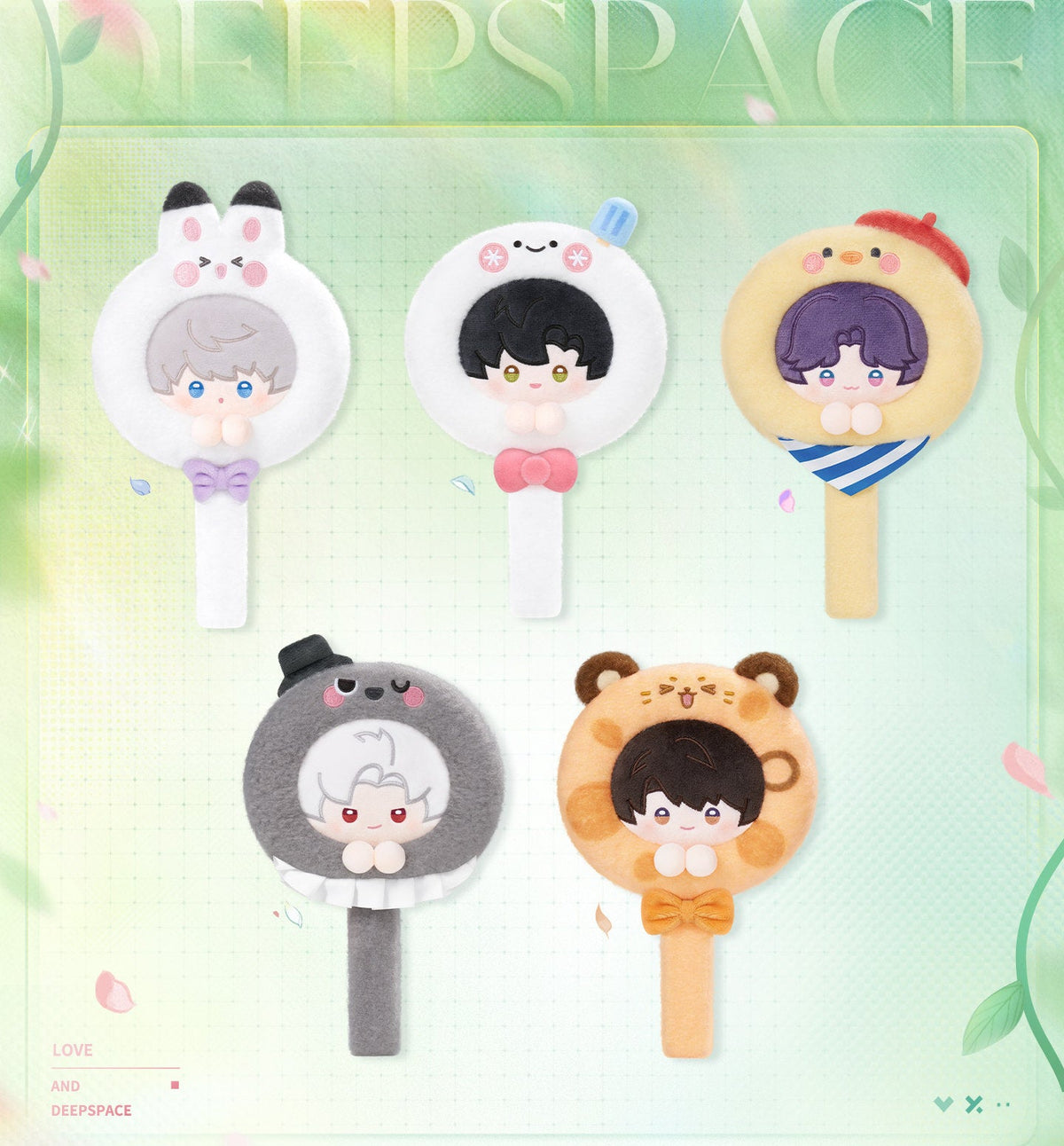 *Preorder* Love and Deepspace Forest Isle Breath Series Handheld Plush Makeup Mirror