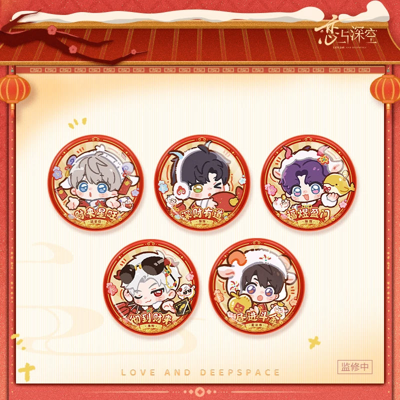 *Preorder* Love and Deepspace Lucky Lambs & Abundance Series Winner Glitter Shaker Badge