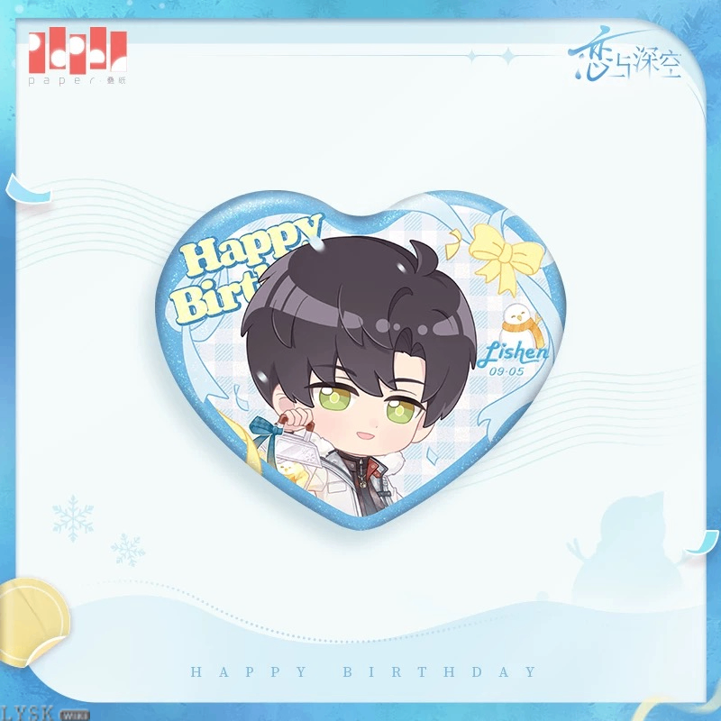 Love and Deepspace Zayne 2025 Birthday Dawnbreak Promise Series Chibi Metal Pin