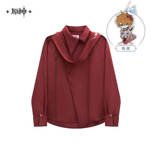 *Preorder* Genshin Impact Childe Tartaglia Theme Long Sleeve Ribbon Shirt