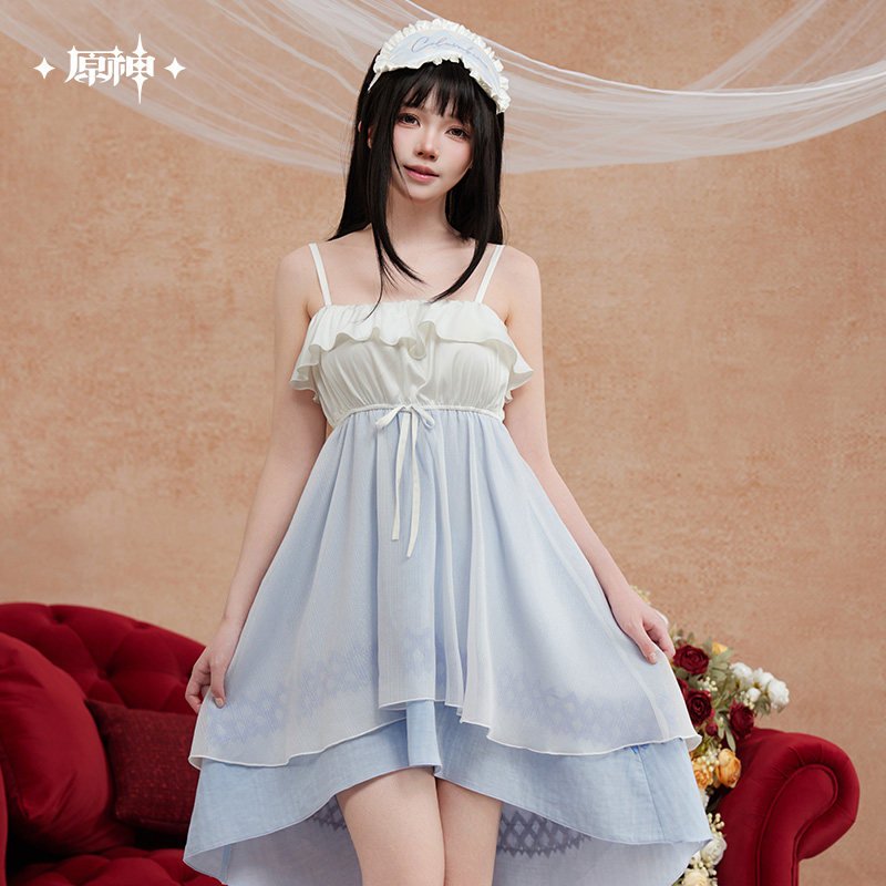 Preorder Genshin Impact Columbina Theme Nightgown (Including Eyemask)